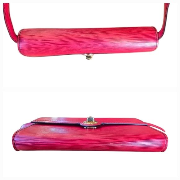 Louis Vuitton Pochette Red Epi Leather Convertible Crossbody Clutch - Picture 8 of 13